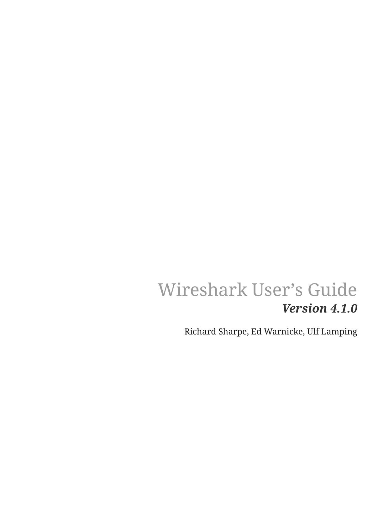 Wireshark User Guide