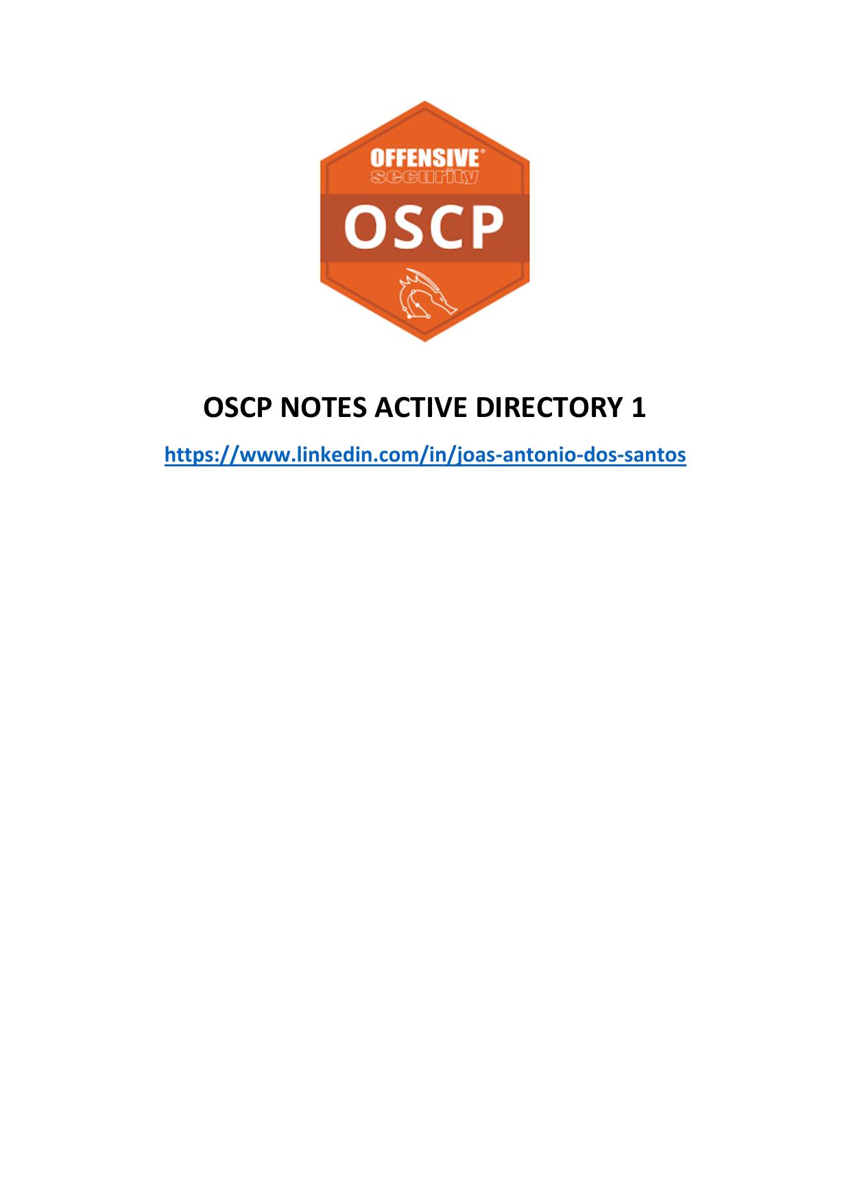 OSCP Notes Active Directory